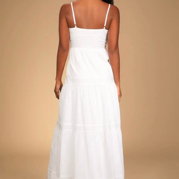 Lulu's White Sleeveless Maxi Dress with Spaghetti Straps - Picture 3 of 14